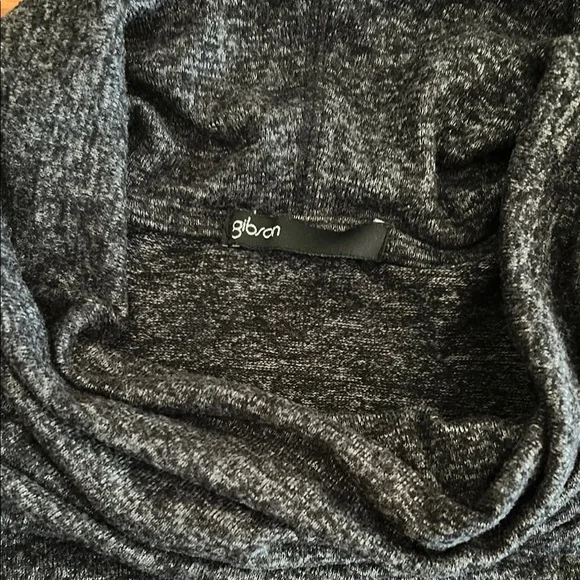 Gibson Charcoal Cowl Neck Sweater - Picture 2 of 2